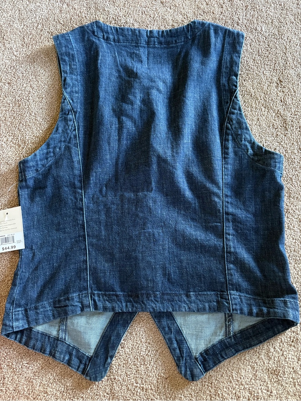 LC Lauren Conrad sleeveless top vest denim summer country medium NWT - Picture 4 of 4